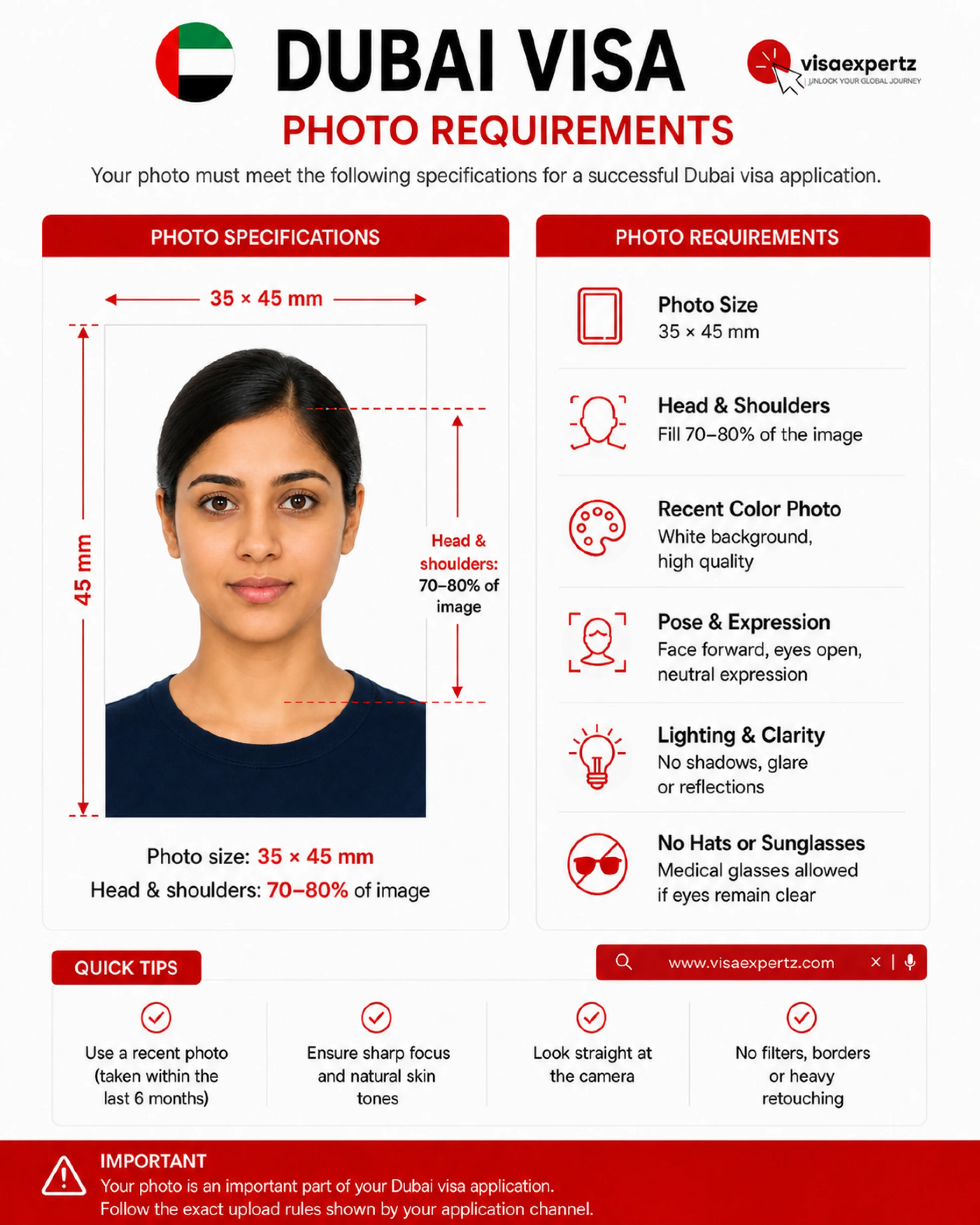 Dubai Visa Passport Photo Specifications — Visa Expertz
